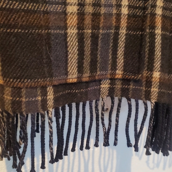 H&M Wool Blend Plaid Fringed Shacket Jacket Manteco Woven In Italy Collection XL - Picture 10 of 12